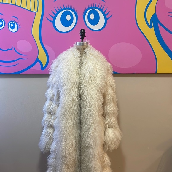 Moschino Jackets & Blazers - Moschino Cheap Chic White Mongolian Lamb Fur Coat